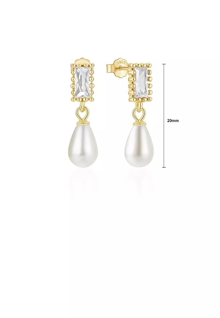 White fashion earrings online