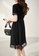 OUNIXUE black Polo-Neck Articulated Lace And Mesh Dress 92E50AA3F76121GS_2