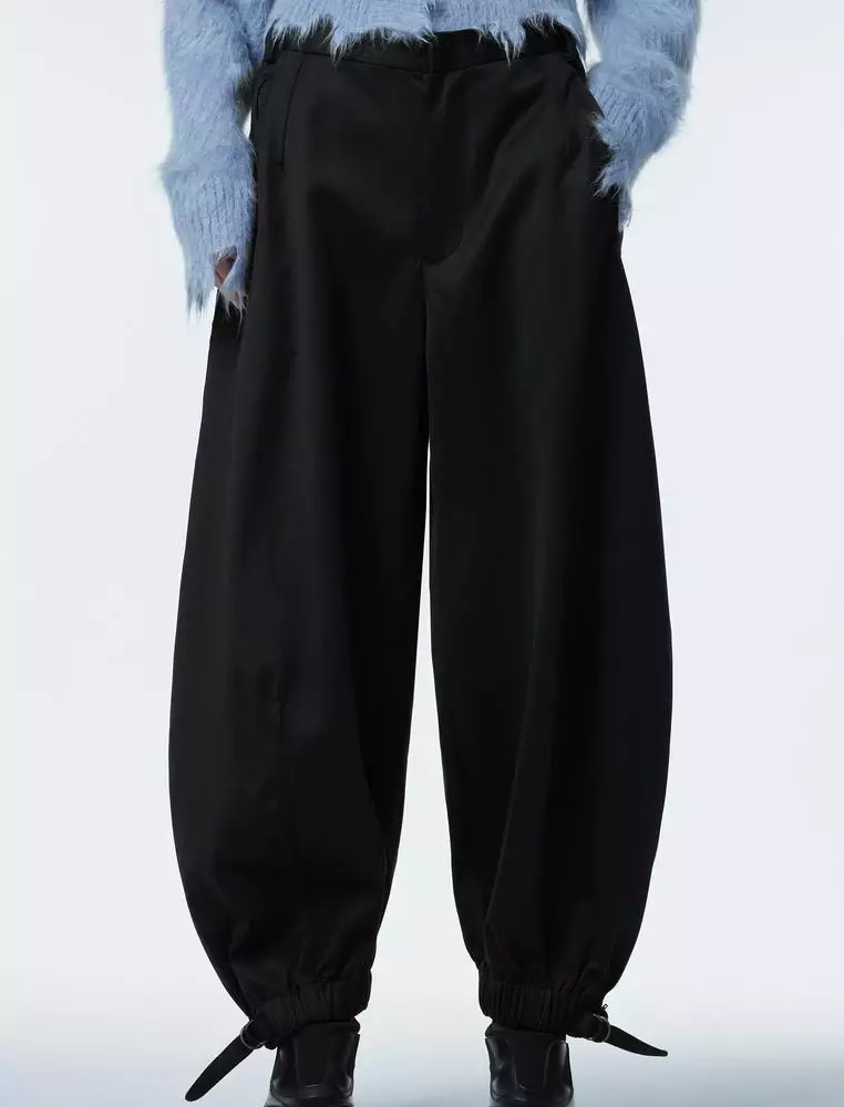 Relaxed Fit Wool Casual Trousers