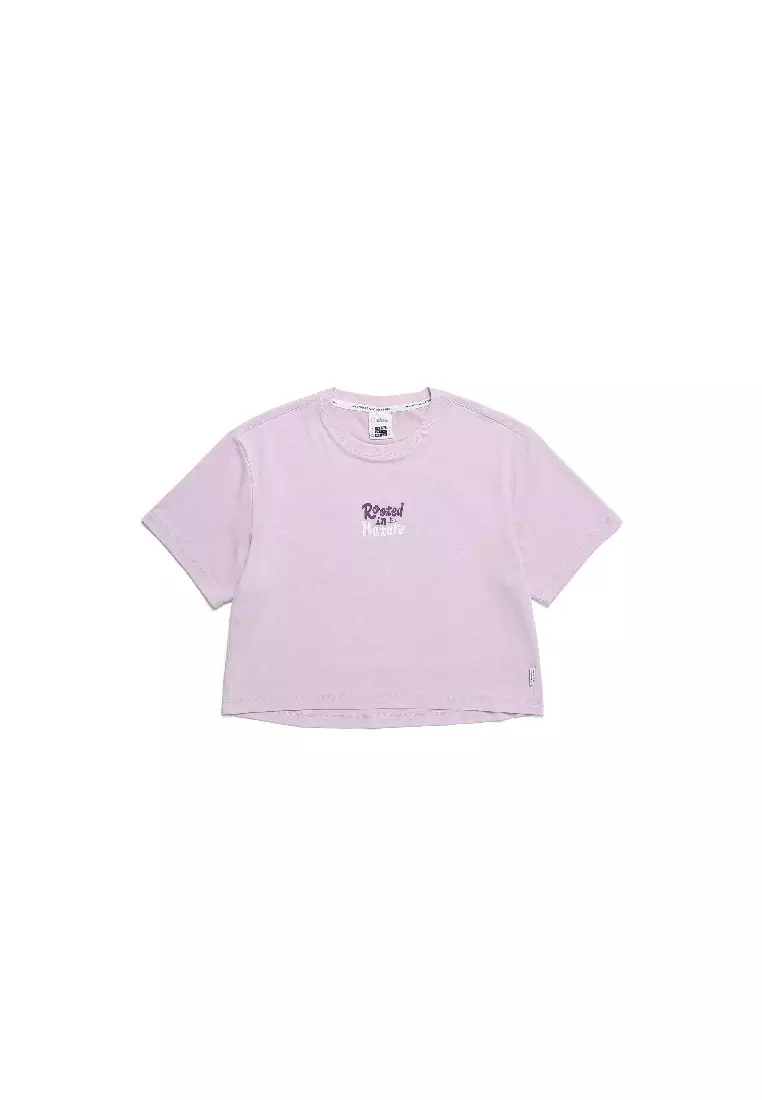 女裝Drysil圖案短版短袖T恤