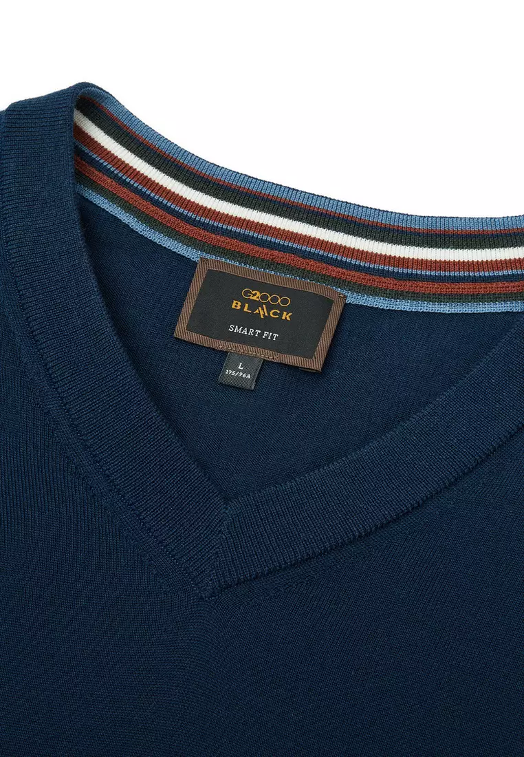 外搭V領精細純羊毛冷衫