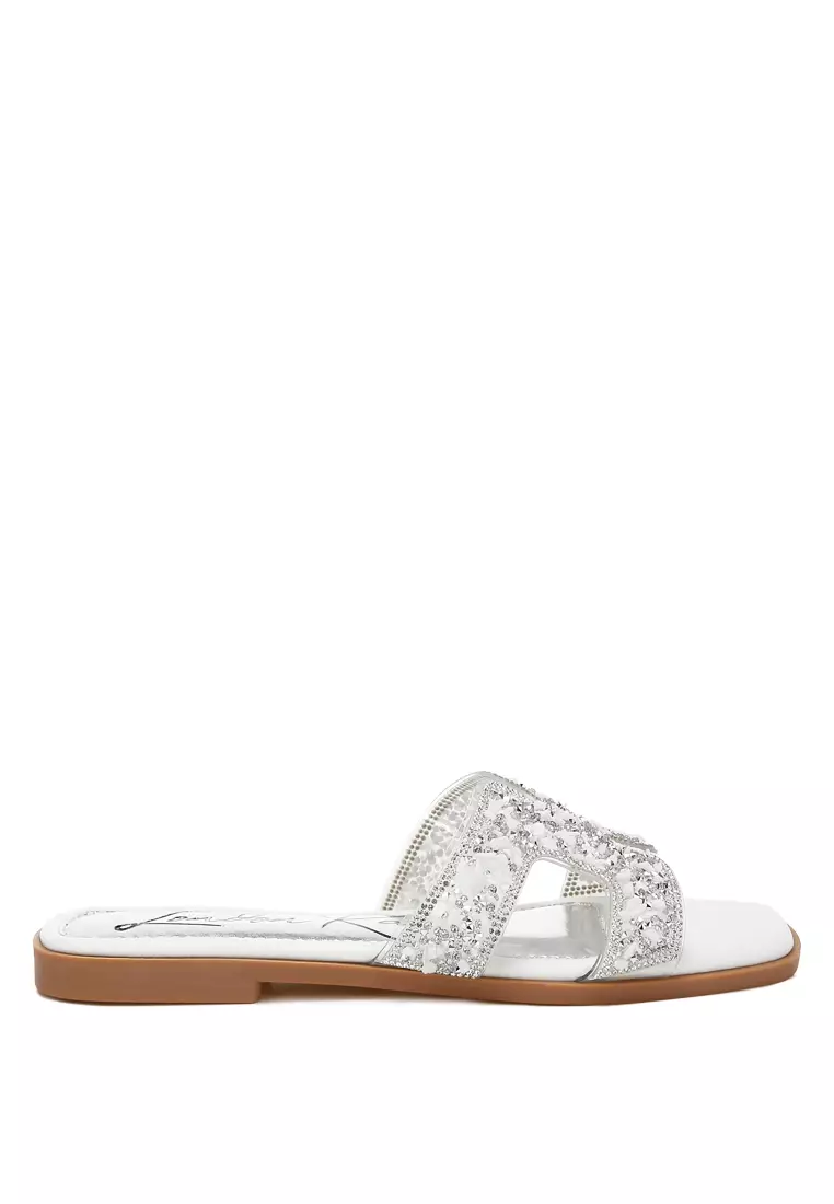 Discount on London Rag  shoes - SKU: Black Rhinestone Detail Cut-Out Flats