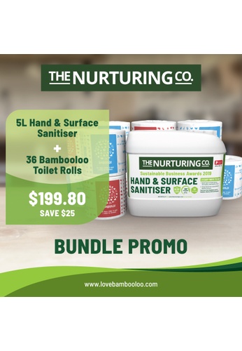 The Nurturing Co. The Nurturing Co. Sanitiser 5lt & 36 rolls of 3ply Bambooloo HomeCare Bundle F3F0FES4DB3858GS_1