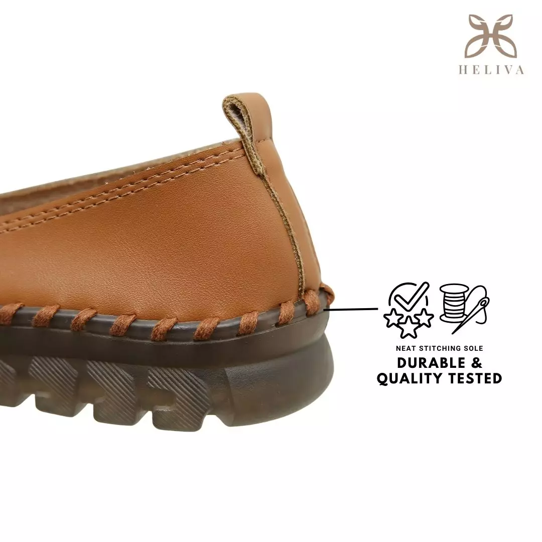 Heliva Mauren Shoes Loafers Breathable Slip On Sol 1cm