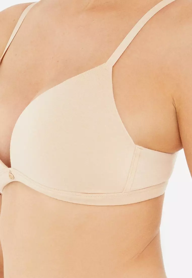 Nude Basic Soft Bra, Non-wired, Soft, Full-Cup, Underwear for Women