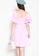 JOVET pink Puff Sleeved Smocked Dress 28912AA0017AF4GS_4