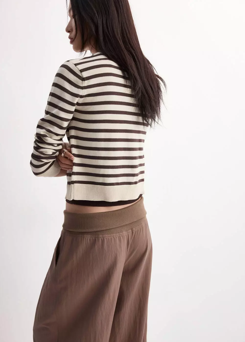 Cardigan rajut stripped
