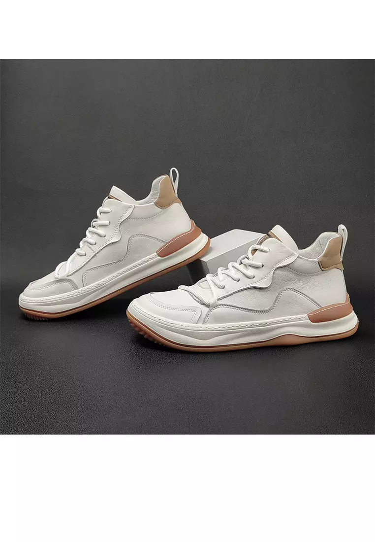 High Top Grain Leather Sneakers ALG9003