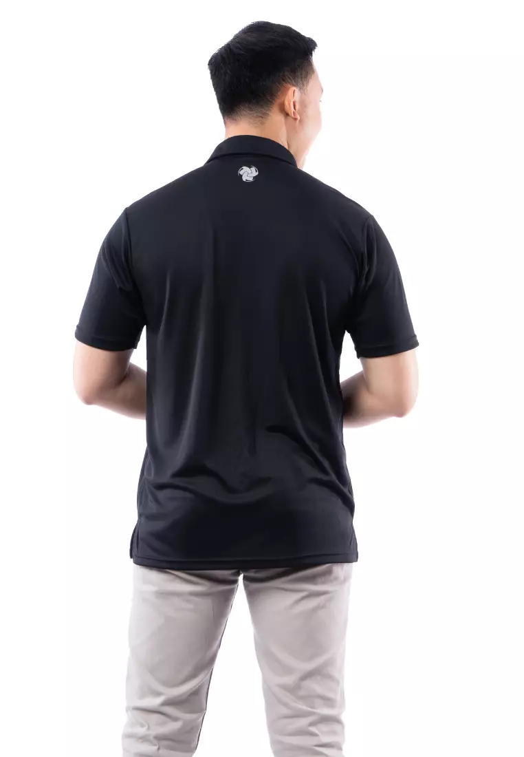 Tiento Pakaian Olahraga Golf Pria Polo Dry Fit Men Black