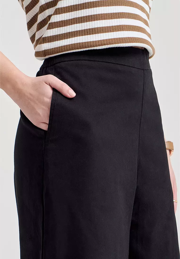 Cropped Wide Leg Pants