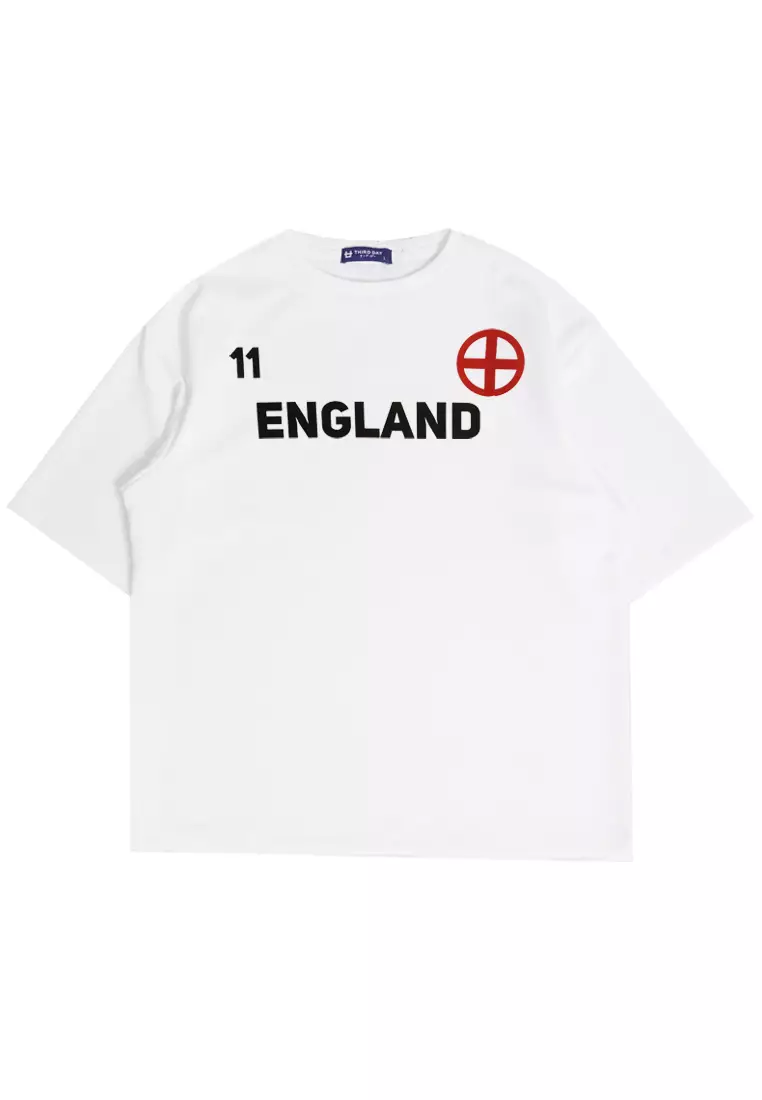 MTO19 Kaos T-Shirt Pria Oversize Thirdday England Putih