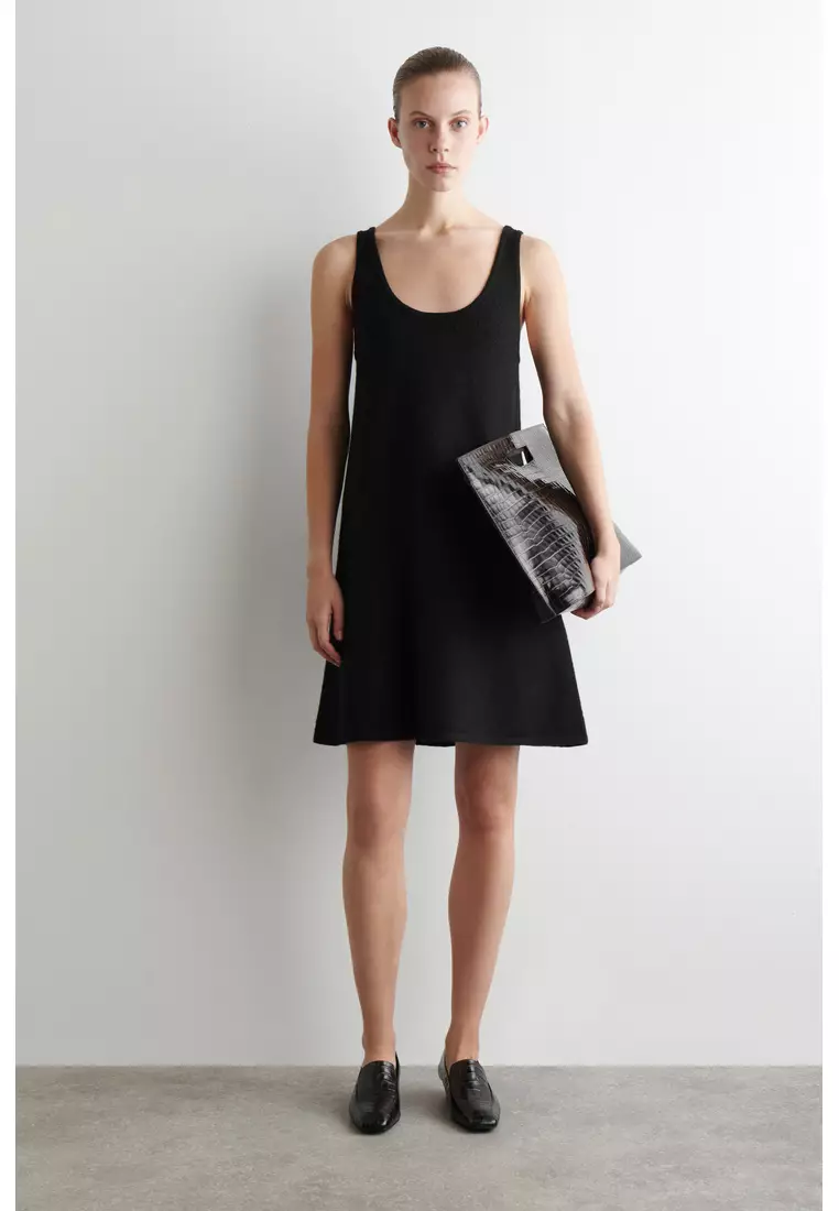 cos a line wool dress Brand New!! Cos A-line Dress with a Front Wool Panel