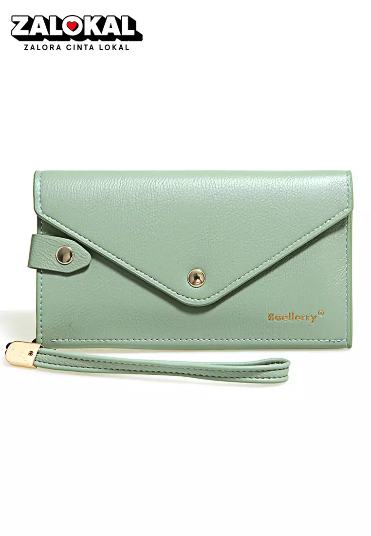 Clutch Wallet Dompet Wanita Model Panjang Handphone Slot Material Leather ORIGINAL