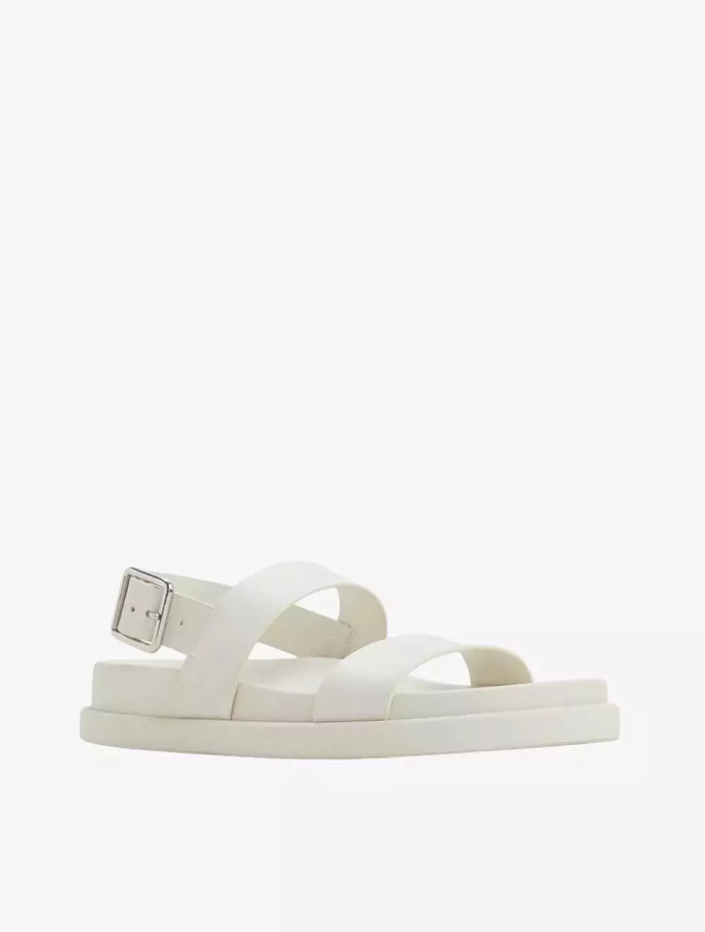 ALDO LAROISEAN FOOTBED SANDALS - WHITE/BONE
