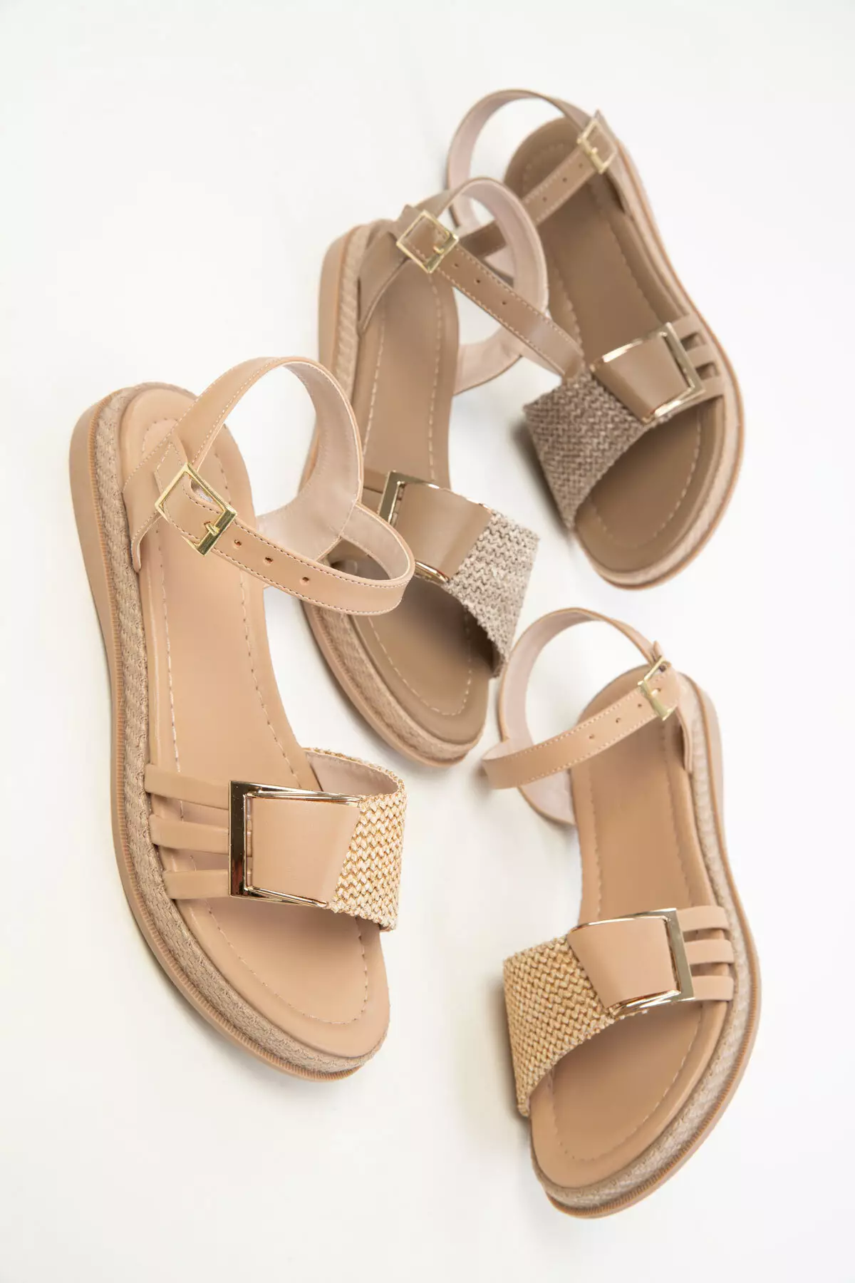 Nude-Wicker Women's Sandals 20395