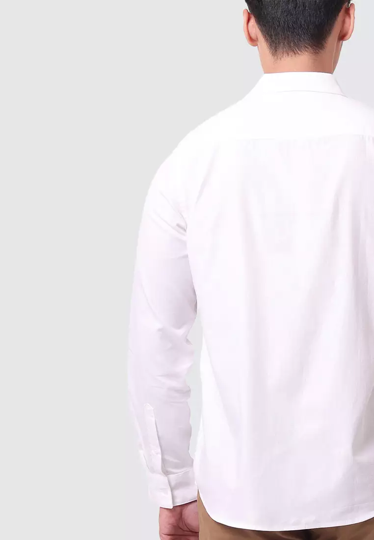 MOC Kemeja Lengan Panjang Pria COOPER - WHITE
