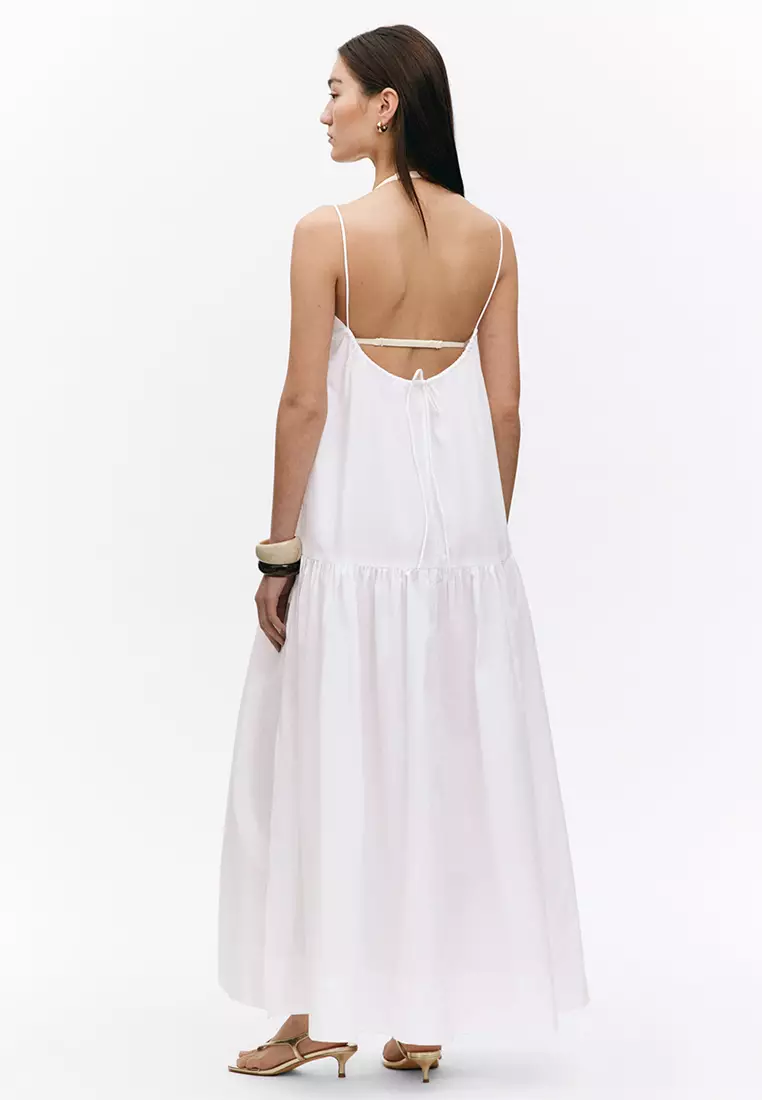 Womens Dresses Monki Diamond Dress Buy Monki Tiered Cotton Poplin