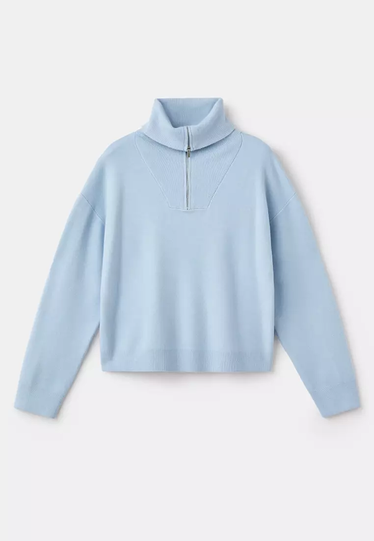 Turtleneck Sweater with Zip