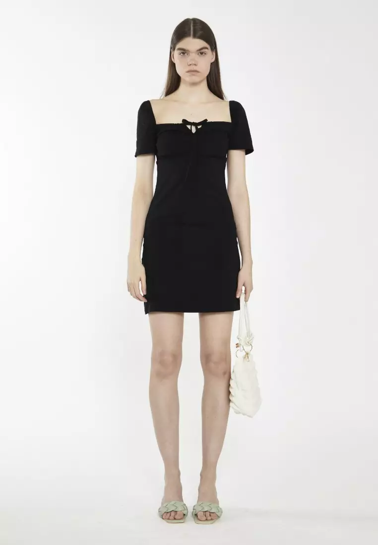 Short Sleeve Milkmaid Mini Dress