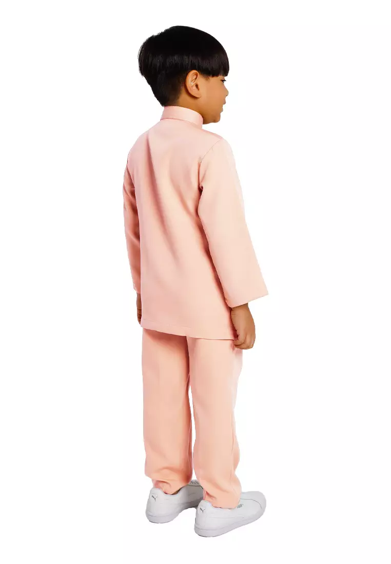Forest x Hatta Dolmat Kids Baju Melayu Cekak Musang Regular Fit - FK23766BM-17Nude