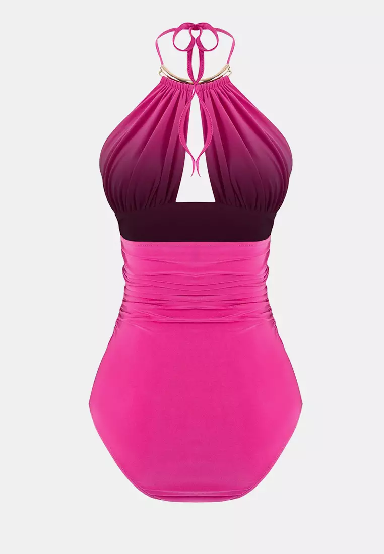 Limited Edition Fuchsia Accessory Detail Ruched Party Body Tprss26Bd16