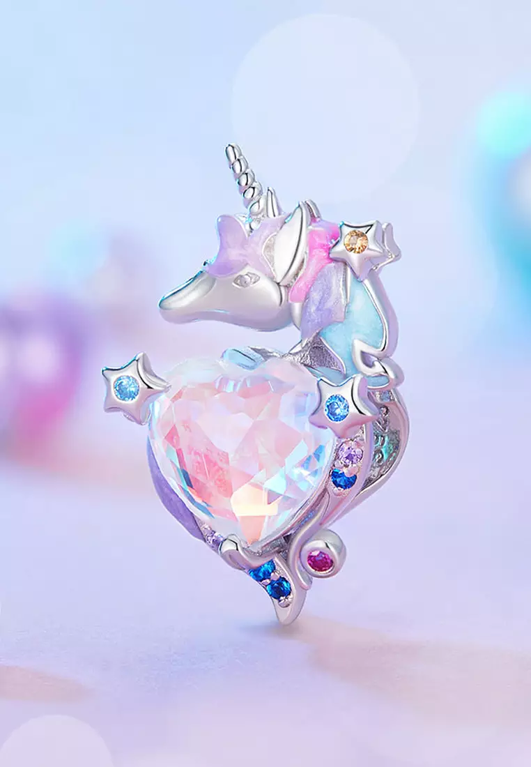 Solid Silver Mystic Majesty Unicorn Charm