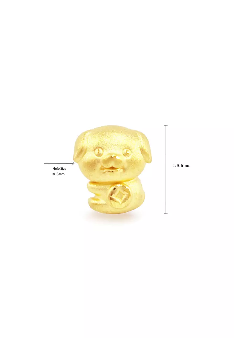 THE Mix Collection 999.9/24K Pure Gold 12 Zodiac Charm Black Steel Wire Clasp Bracelet Set L1-B650K