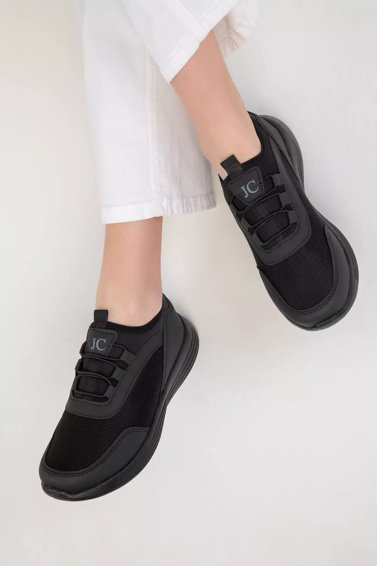 Black-Black Women's Sneakers 20360
