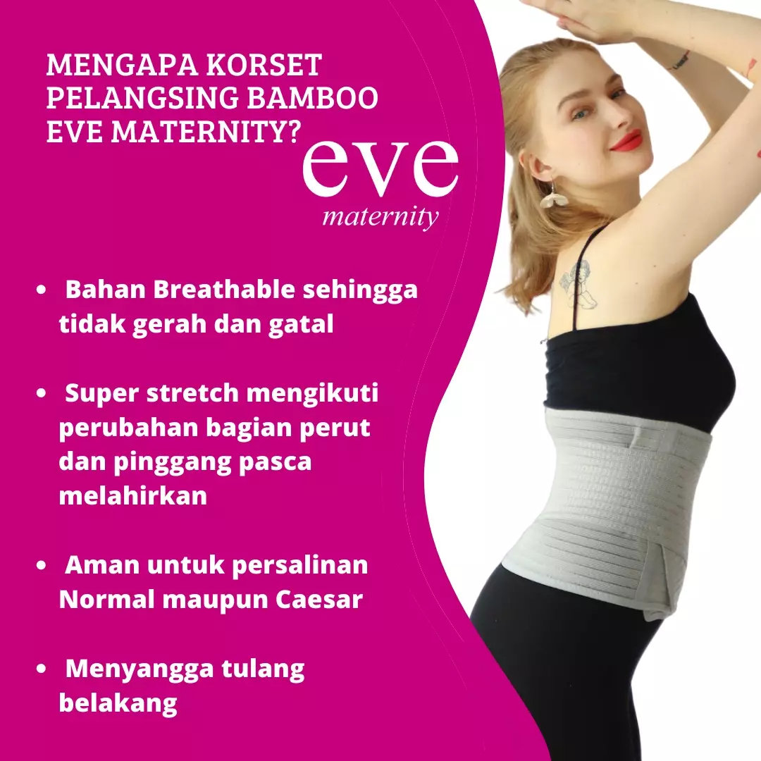 Jual Eve Maternity Eve Maternity Korset Pelangsing Bamboo Set Corset Korset  Melahirkan Stagen Perut Premium Anti Gatal SE062 Original 2024