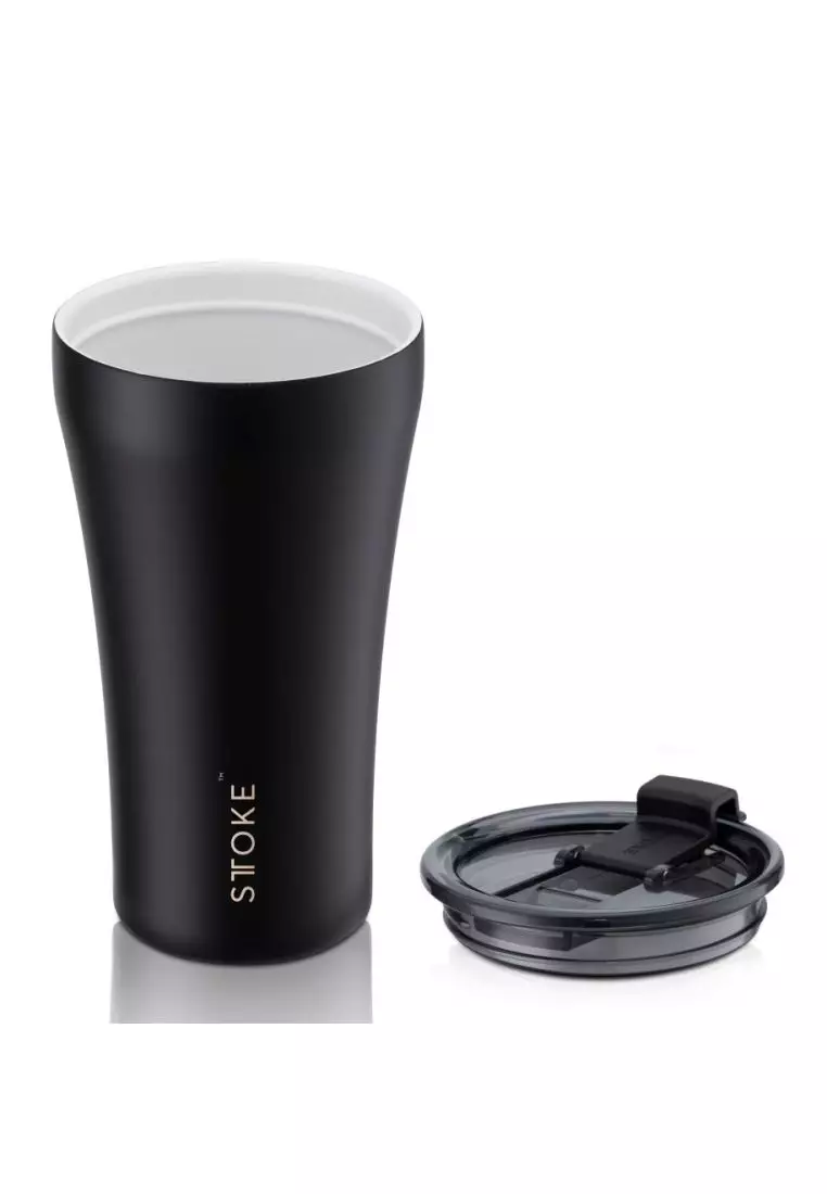 STTOKE Leakproof Classic Ceramic Insulated Cup 12oz - Luxe Black