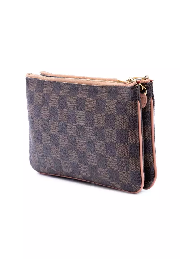 Pre-Loved Louis Vuitton Damier Ebene Pochette Double Zip