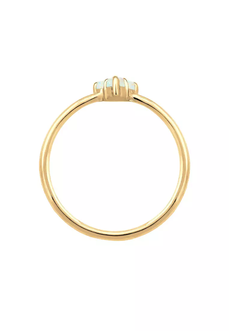 Ring Circle Geo Trend OpalGold Plated