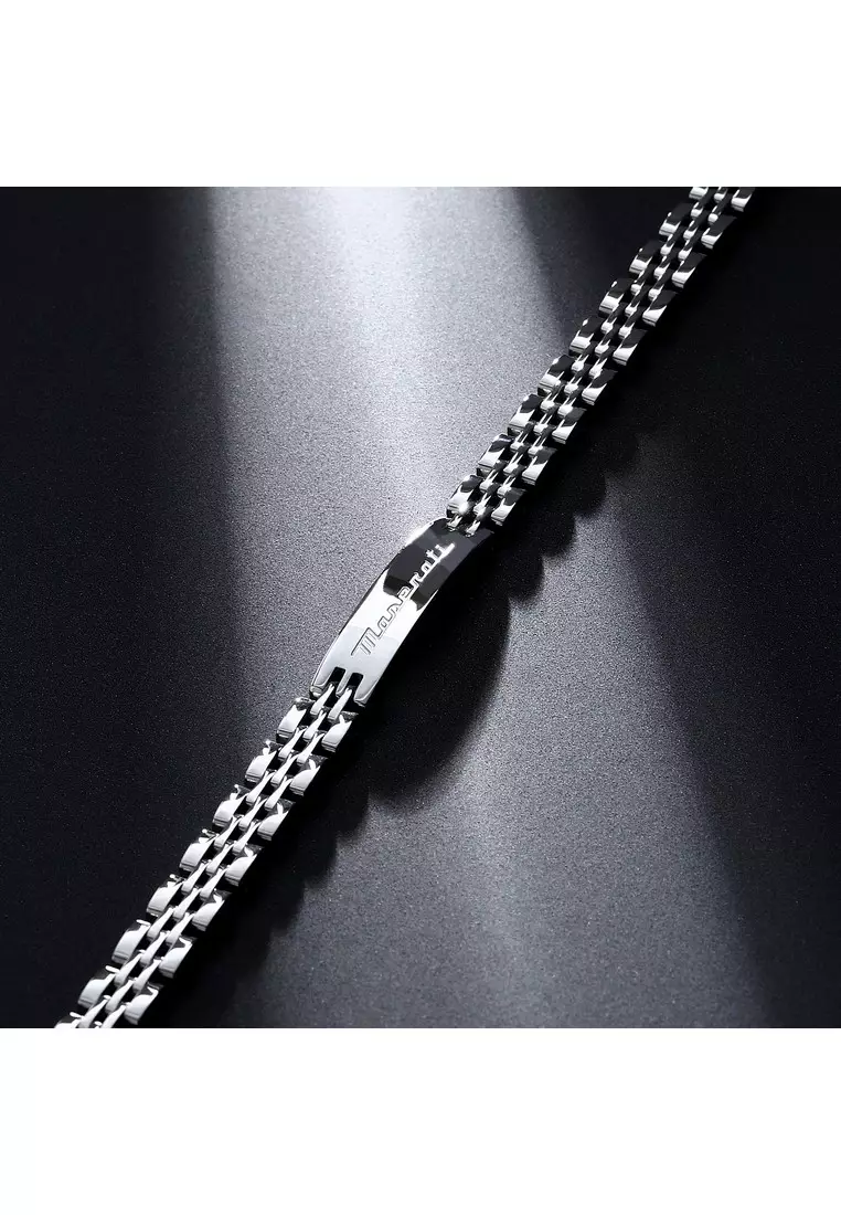 Maserati Jewels 185+30 mm Men's Bracelet, Stainless Steel, JM424AVD65 (Adjustable)