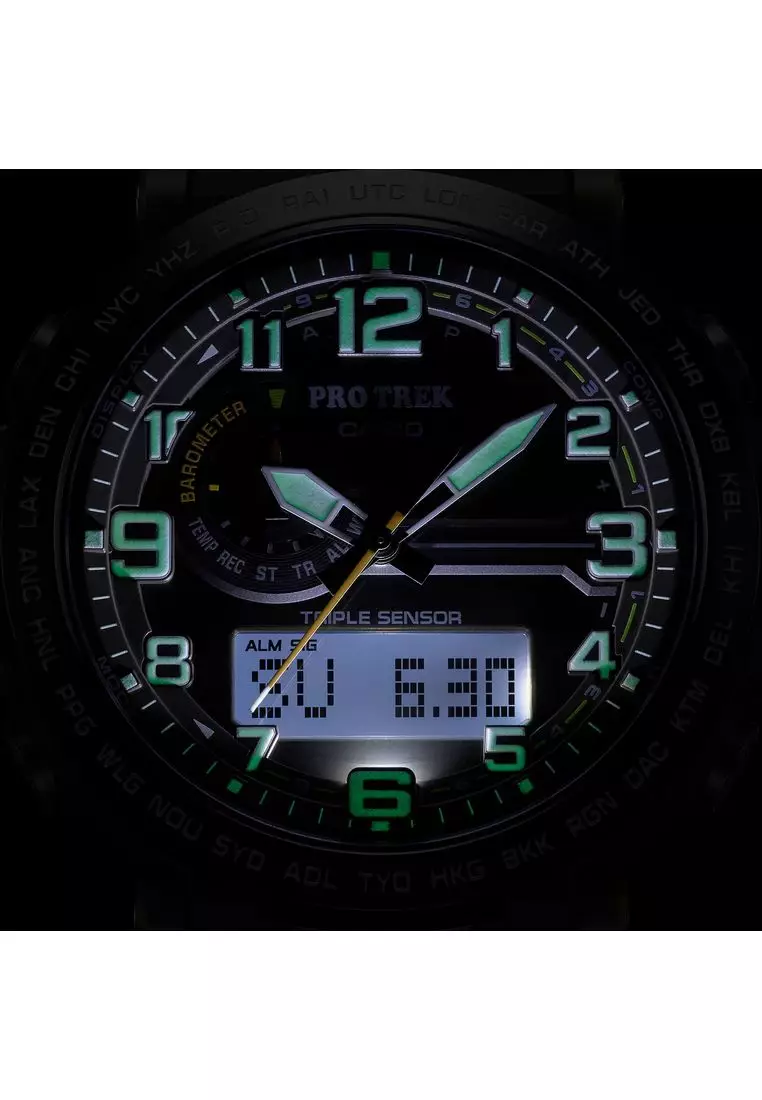 Casio ProTrek Analog Digital Black Dial Solar PRG-601-1 100M Men's Watch
