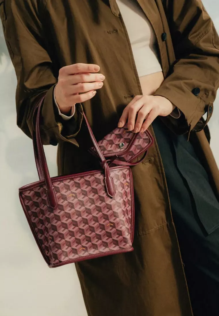 Russo Mini Tote Bag Burgundy