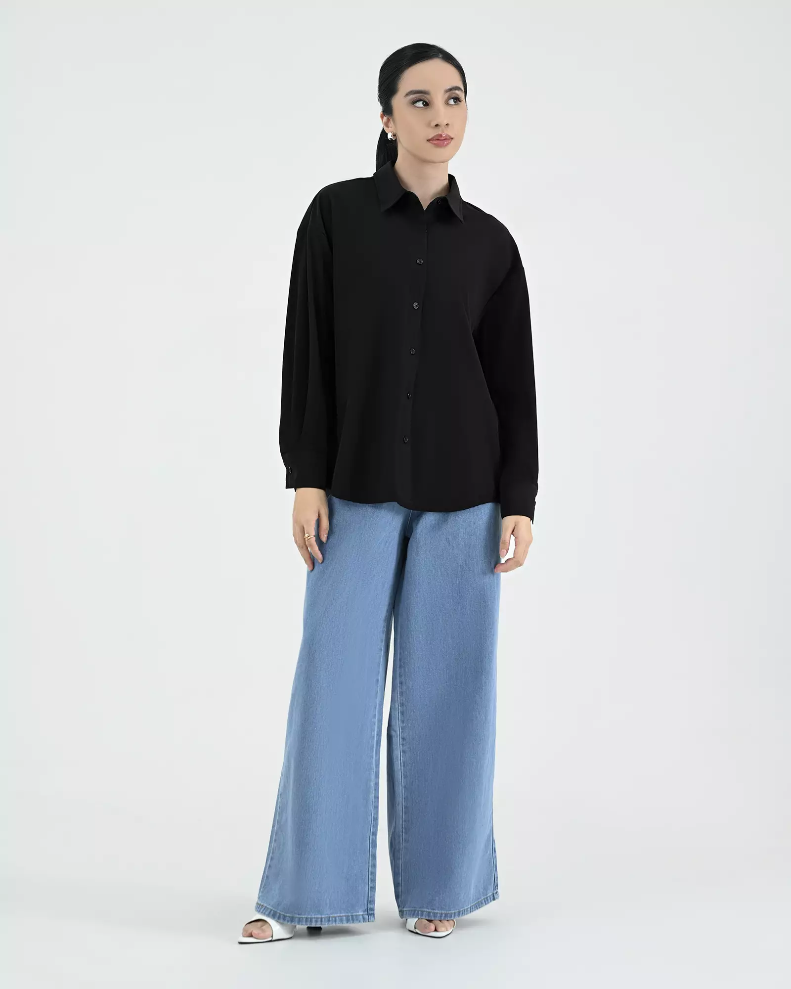 Geulis.id NIDI SHIRT - Black