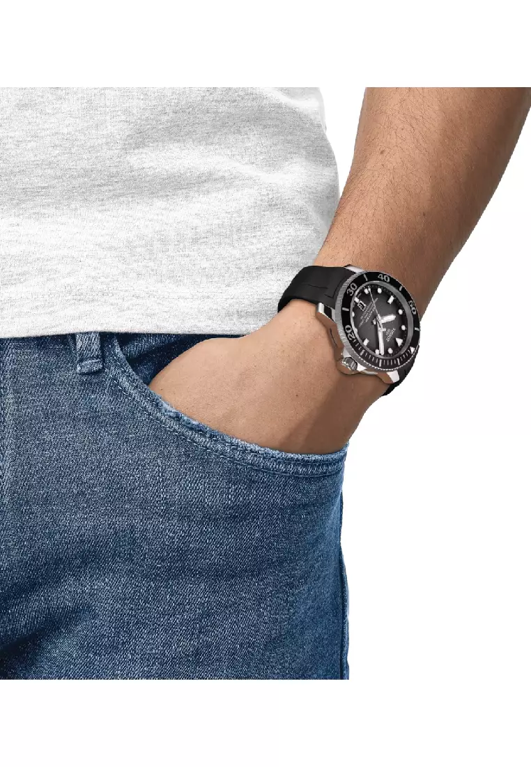 Tissot Seastar 2000 Professional Powermatic 80 Rubber Strap Watch T1206071744100