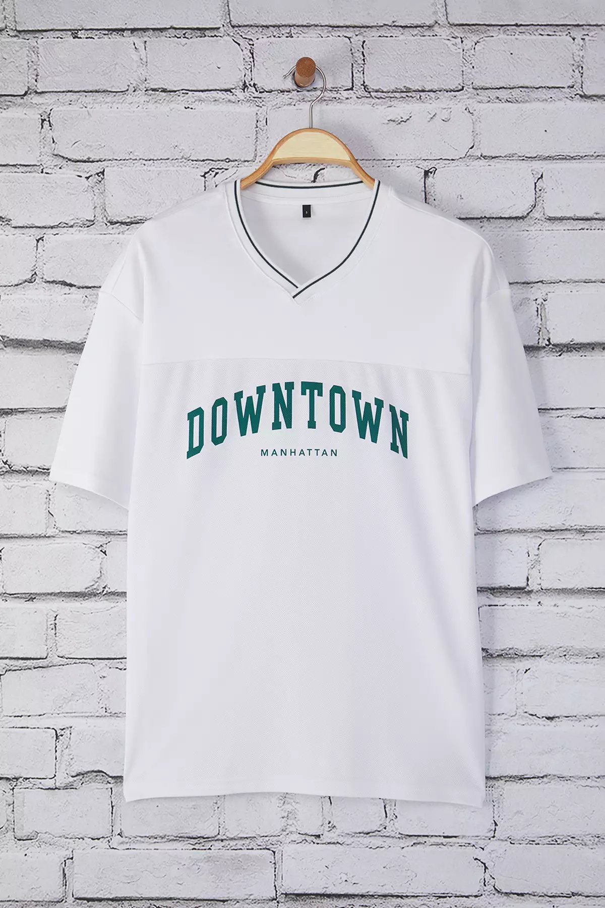 Cotton V-Neck Jersey Top