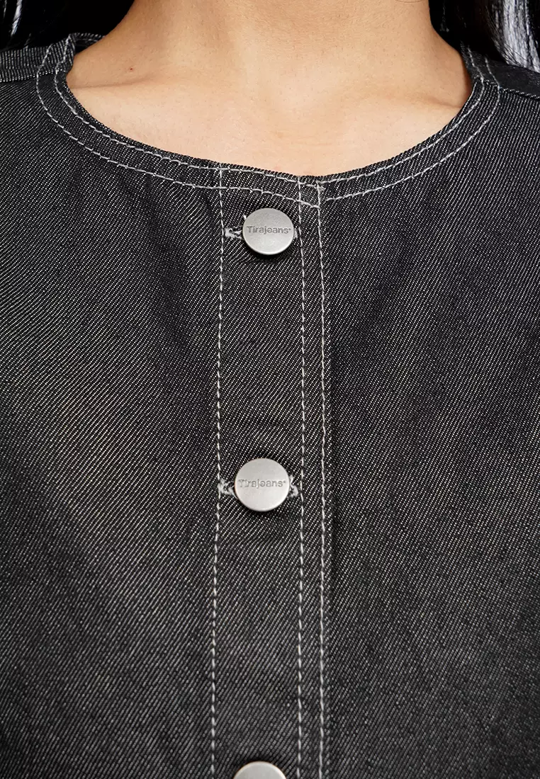Tirajeans Denim Vest 7-LSLXSEA126A155 Black