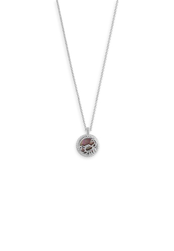 Grossé silver Grossé Silver Zodiac: 925 silver, platinum plating, black mother of pearl, rhinestone, pendant necklace (double-faced design) Scorpio GS20406P 81012AC9634A77GS_1