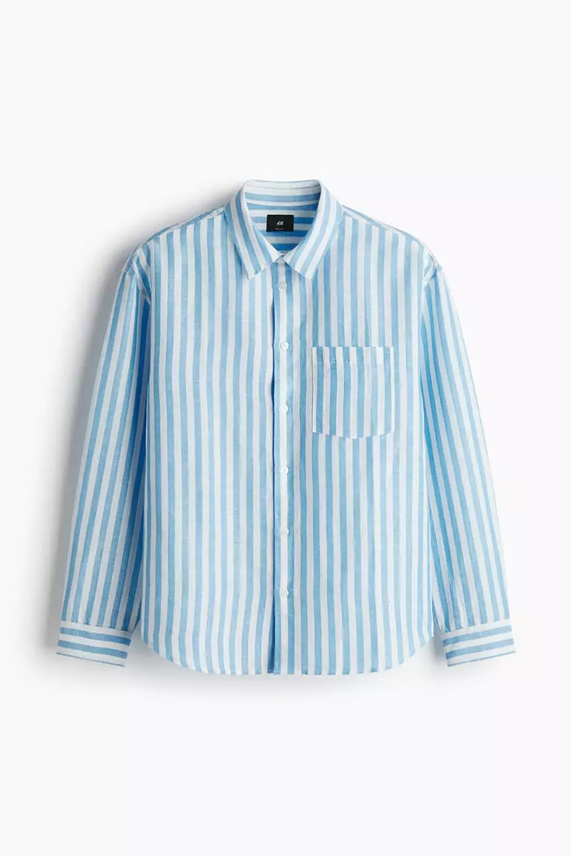 Relaxed Fit Linen-blend shirt