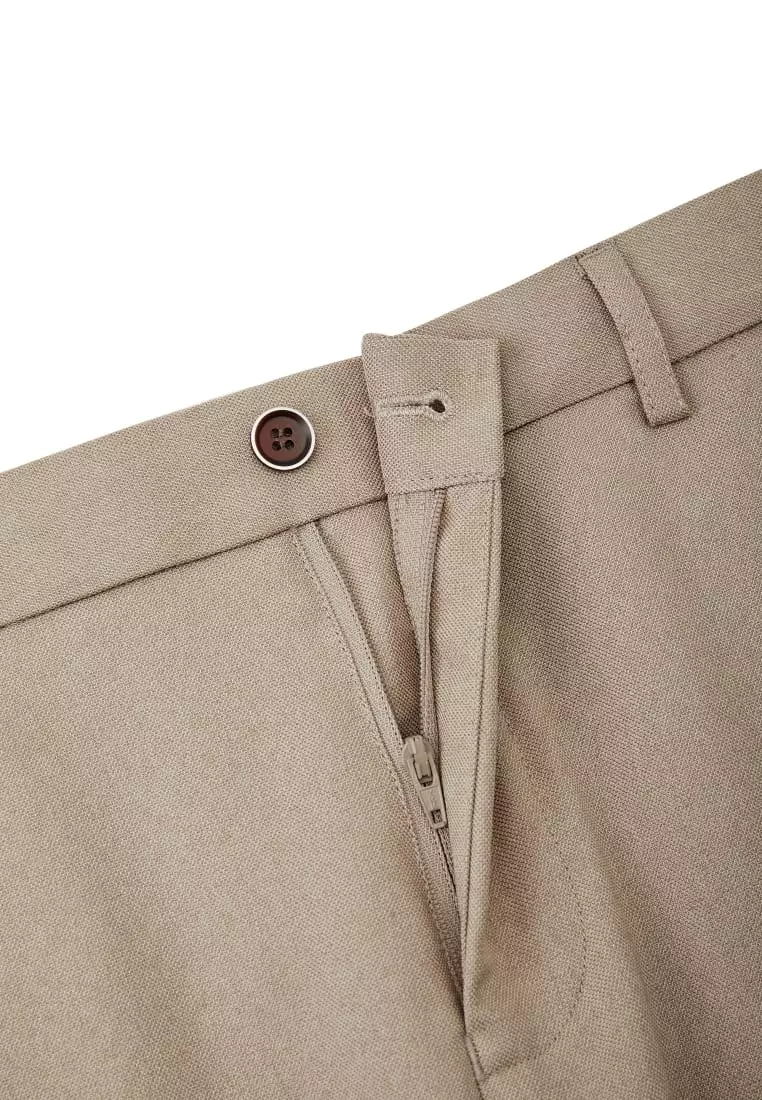 G2000 Teflon Smart Fit Twill Suit Pants with Elastic Waist Band