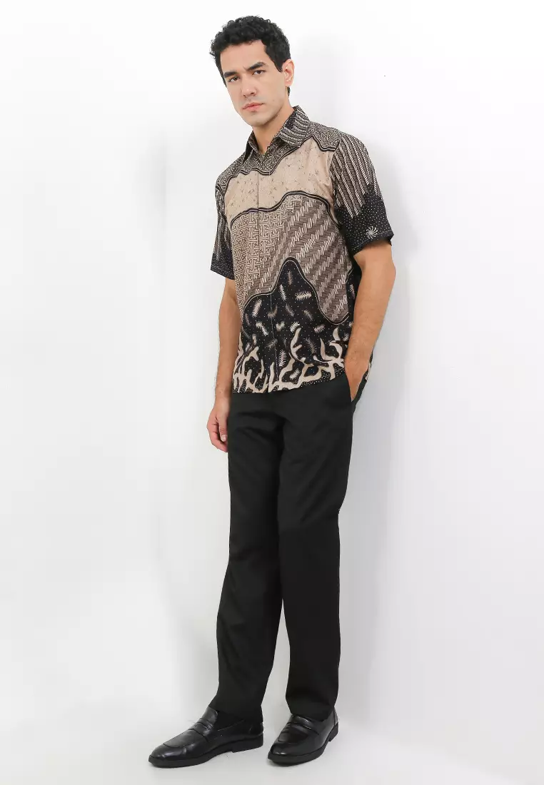 Evans Kemeja Batik Premium Pria Casual Modern Lengan Pendek