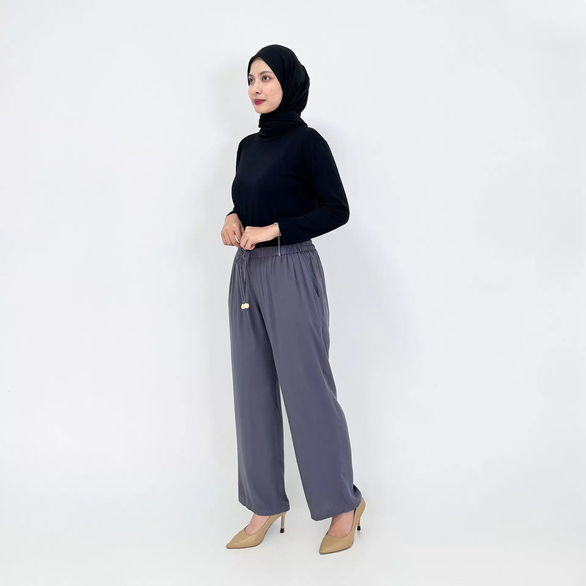 Celana Panjang Muslim Wanita - Tania Cotton Basic Daily Pants