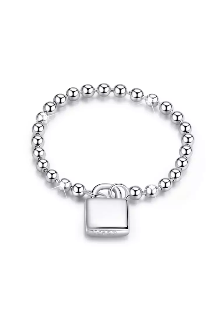 Buy 925 Signature 925 SIGNATURE Solid 925 Sterling Silver Padlock Ball