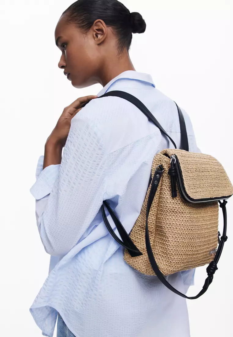 Raffia backpack S