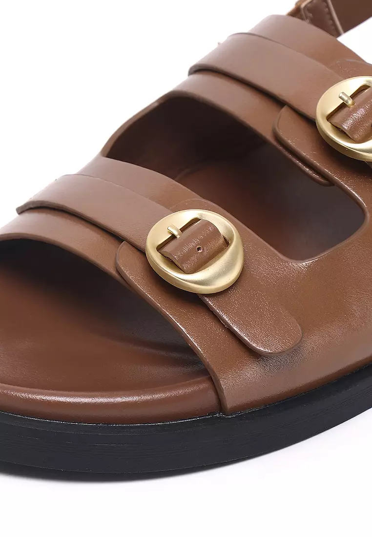 Manon Comfy Fit Footbed Microfiber Leather Sandals