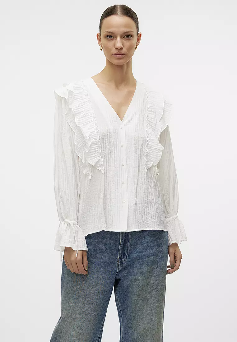 Kausa Frill Long Sleeve Top