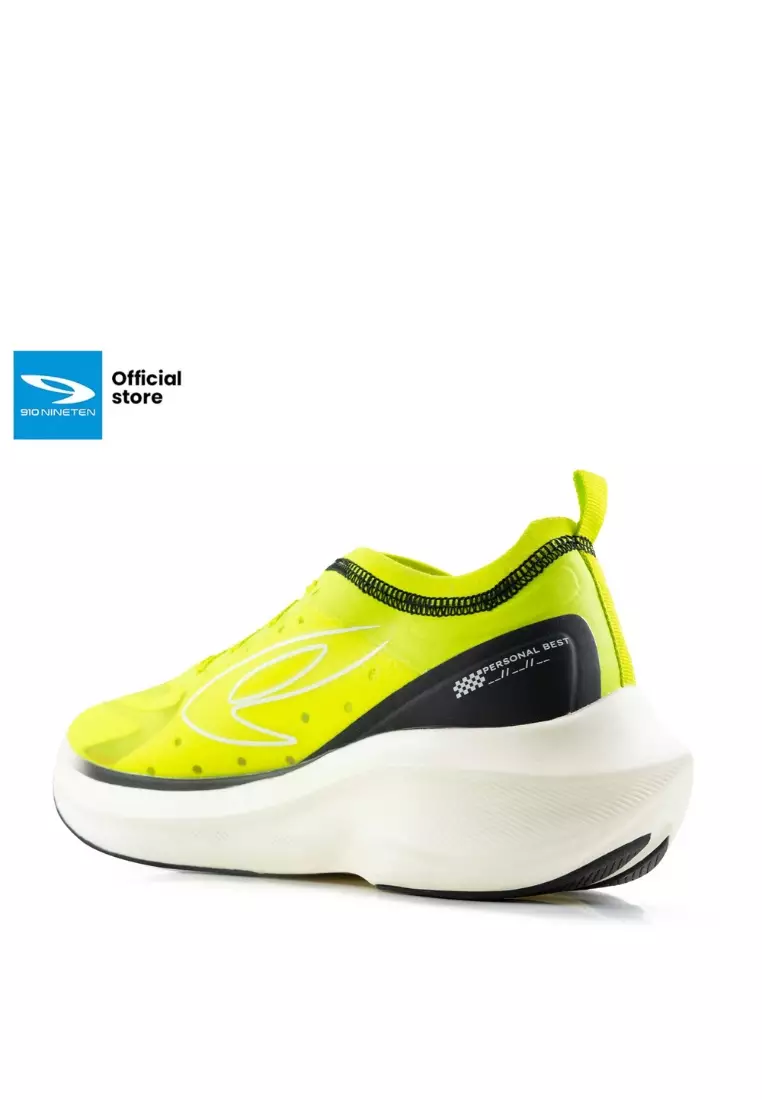 910Nineten TAKASHI RUN ELITE sepatu lari - HIJAU-LIME/HITAM/PUTIH