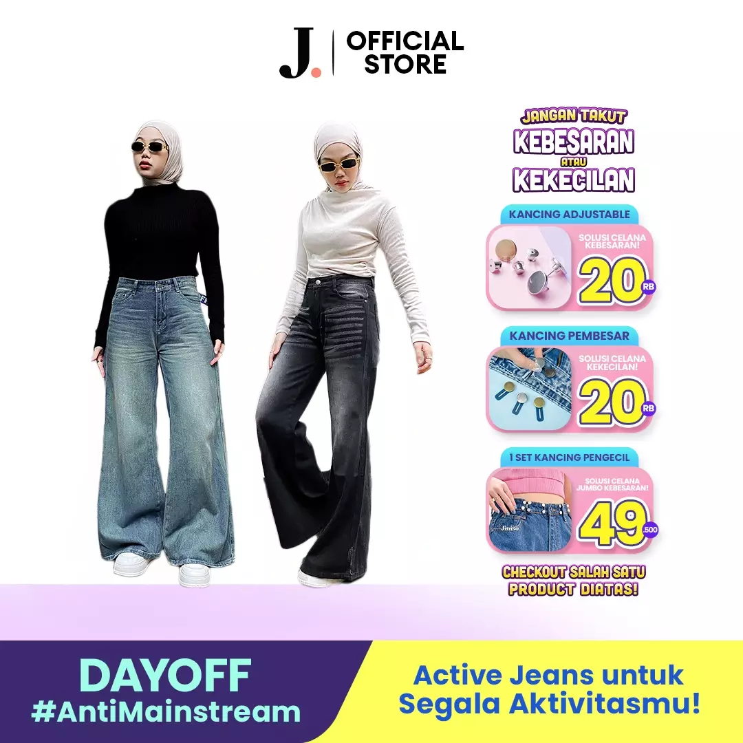Highwaist Flare Cutbray Jeans 370 DAYOFF